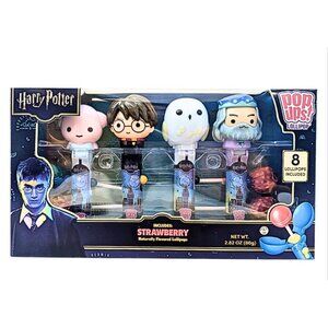 Harry Potter Pop Ups Lollipop Gift Set 8 Count Strawberry Candy Collectible, New